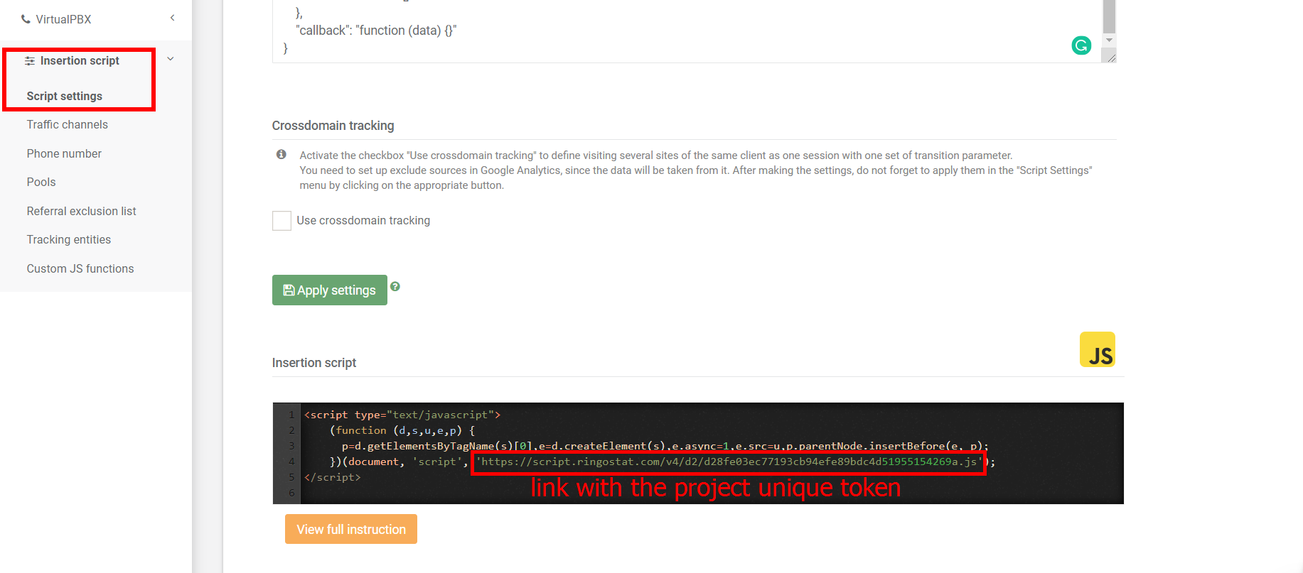 How to Track Phone Calls Using Special Software 16261788377401 Project token in Ringostat