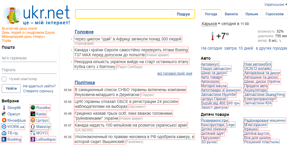 Ссылки nofollow на странице