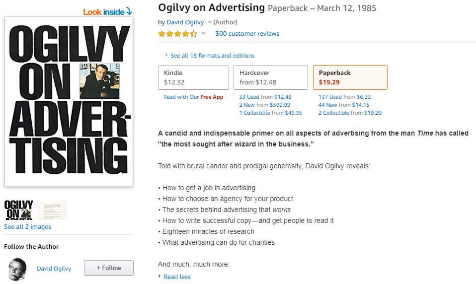 What is a commercial text and how to create it 16261788363451 David Oligvy "On advertising" book